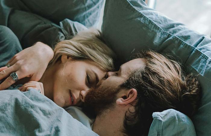 Couple sleeping peacefully